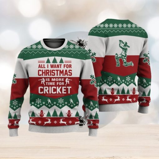 Cricket All I Want For Christmas Sweater Trending For Men And Women Gift Holidays