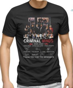 Criminal Minds 17 Years 2005 2022 Thank You For The Memories Signatures Shirt