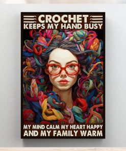 Crochet Keeps My Hand Busy Poster