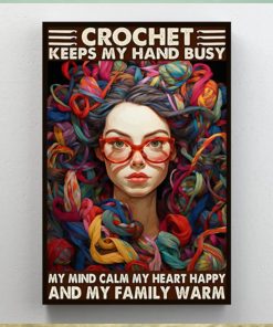 Crochet Keeps My Hand Busy Poster