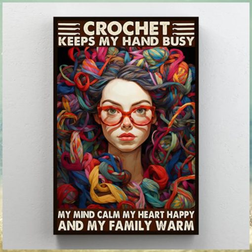 Crochet Keeps My Hand Busy Poster