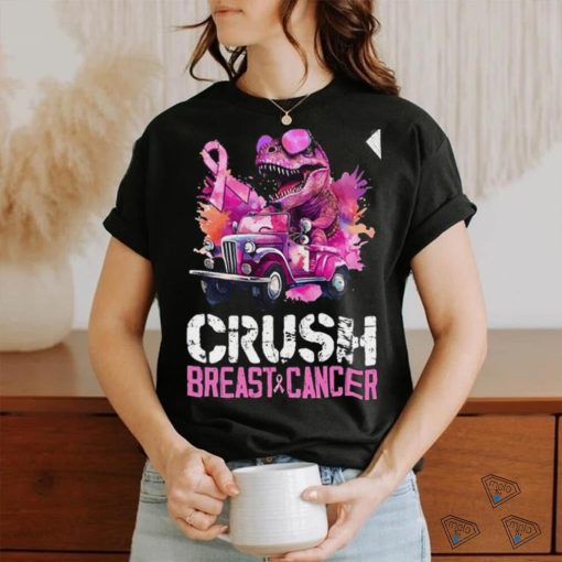 Crush Breast Cancer TRex Dinosaur T Shirt