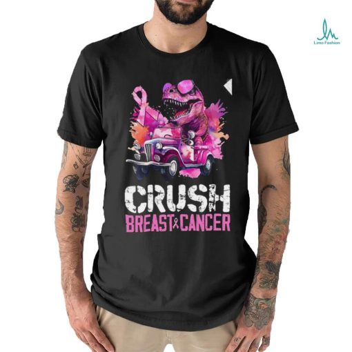 Crush Breast Cancer TRex Dinosaur T Shirt