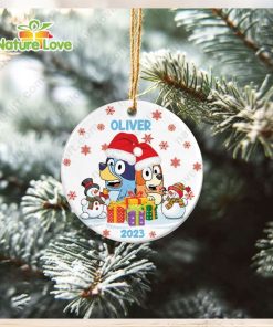 Custom Christmas Bingo Bluey Ornament Family Christmas Decorations