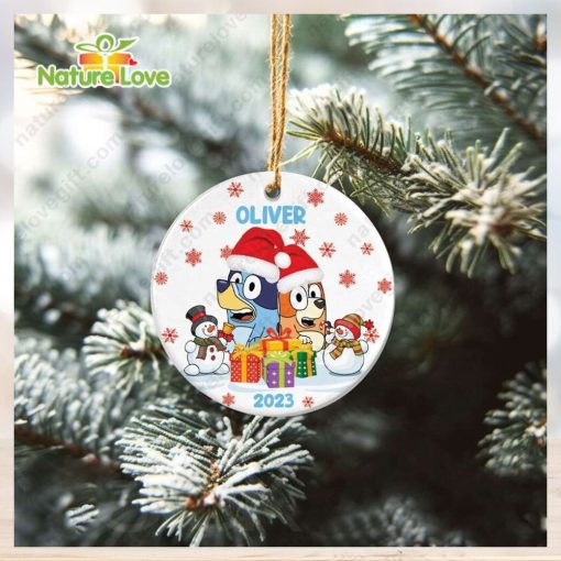 Custom Christmas Bingo Bluey Ornament Family Christmas Decorations