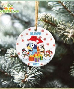 Custom Christmas Bingo Bluey Ornament Family Christmas Decorations