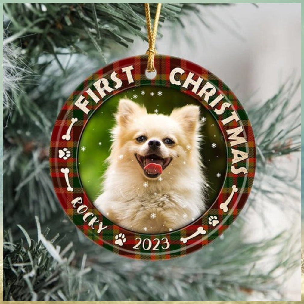 Custom Dog Photo First Christmas Ceramic Ornament N304 889720 Custom Dog Photo First Christmas Ceramic Ornament N304 889720