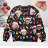 Custom Name Taylor Swift Travis Kelce Kansas Football Ugly Christmas Sweater