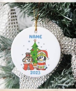 Custom Kid Name Bluey 2023 Christmas Ornament, Bluey Gift