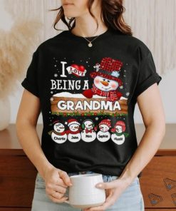 Custom Kids Name Snowman Shirt Gift For Mom Grandma shirt