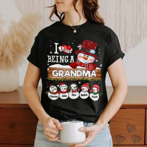 Custom Kids Name Snowman Shirt Gift For Mom Grandma shirt