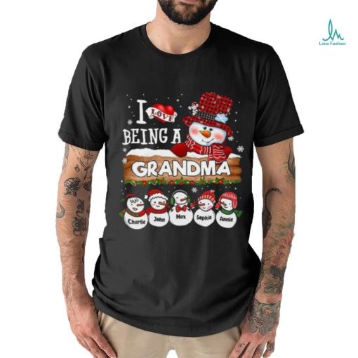 Custom Kids Name Snowman Shirt Gift For Mom Grandma shirt