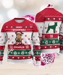 Custom Name Airedale Dog Paw Heart Animal Trendy Ugly Sweater Funny For Family Holidays Christmas