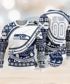 NFL Denver Broncos Woolen Pattern Custom Name Ugly Christmas Sweater