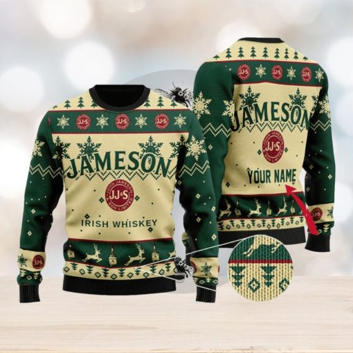 Custom Name Jameson Knitted 3D Sweater Gift For Xmas