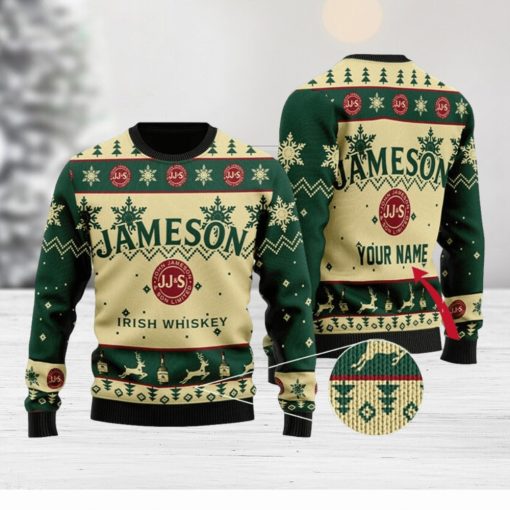 Custom Name Jameson Knitted 3D Sweater Gift For Xmas