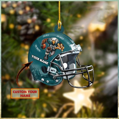 Custom Name Philadelphia Eagle NFL Christmas Ornament