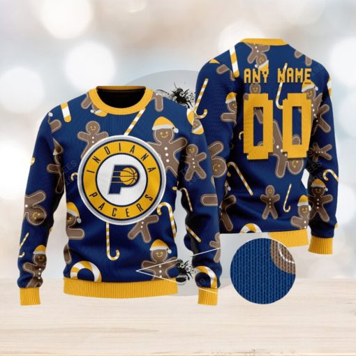 Custom Number And Name Indiana Pacers Christmas Santa Bear Ugly Christmas Sweater