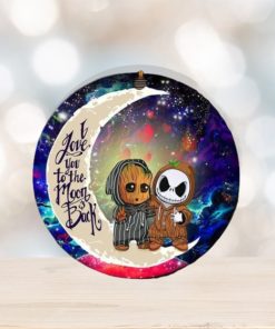 Cute Baby Groot And Jack Nightmare Before Christmas Love You To The Moon And Back Galaxy Christmas Decorations Ornament