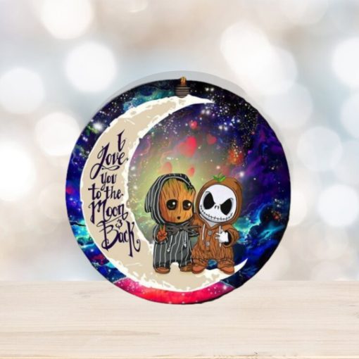 Cute Baby Groot And Jack Nightmare Before Christmas Love You To The Moon And Back Galaxy Christmas Decorations Ornament
