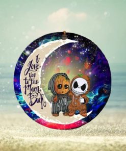 Cute Baby Groot And Jack Nightmare Before Christmas Love You To The Moon And Back Galaxy Christmas Decorations Ornament