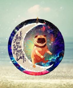 Cute Bull Dog Love You To The Moon And Back Galaxy Christmas Decorations Ornament