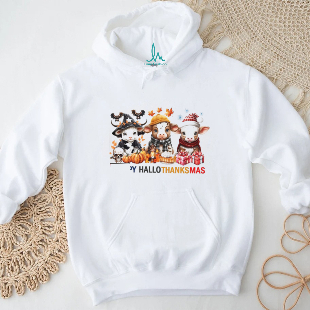 Cute Cow Happy Hallothanksmas Shirt Cute Cow Happy Hallothanksmas Shirt