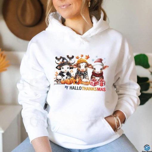 Cute Cow Happy Hallothanksmas Shirt