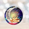 Cute Eevee Pokemon Couple Love You To The Moon And Back Galaxy Christmas Tree Decorations Ornament