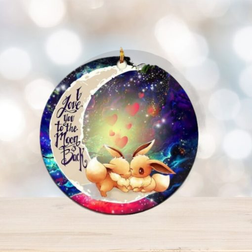 Cute Eevee Pokemon Couple Love You To The Moon And Back Galaxy Christmas Tree Decorations Ornament
