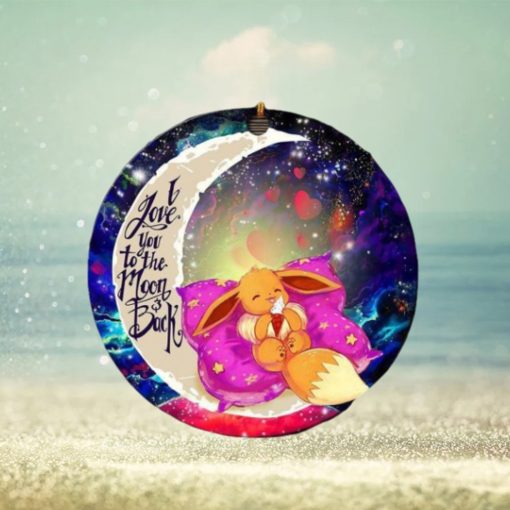 Cute Eevee Pokemon Sleep Night Love You To The Moon And Back Galaxy Christmas Tree Decorations Ornament
