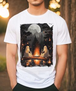 Cute Ghost Fire Halloween Sweatshirt, Halloween Fun Ghost Sweatshirt