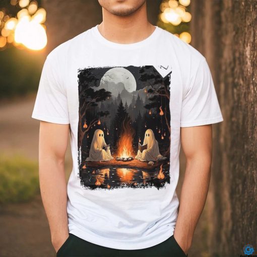 Cute Ghost Fire Halloween Sweatshirt, Halloween Fun Ghost Sweatshirt