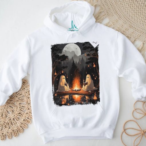 Cute Ghost Fire Halloween Sweatshirt, Halloween Fun Ghost Sweatshirt