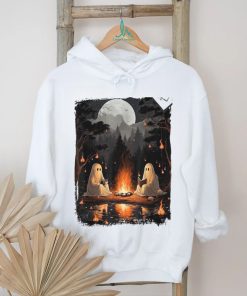 Cute Ghost Fire Halloween Sweatshirt, Halloween Fun Ghost Sweatshirt