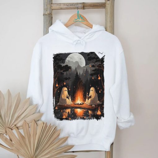 Cute Ghost Fire Halloween Sweatshirt, Halloween Fun Ghost Sweatshirt