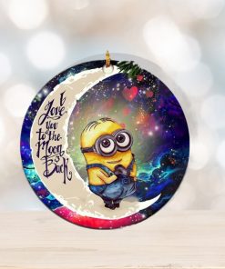 Cute Minions Despicable Me Love You To The Moon And Back Galaxy Christmas Tree Decorations Ornament