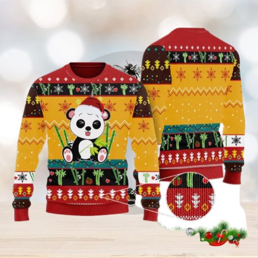 Cute Panda In Bamboo Forest Ugly Christmas Sweater Funny Gift For Men And Women Family Holidays