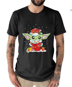 Cute Santa Baby Yoda Christmas Light 2023 Shirt