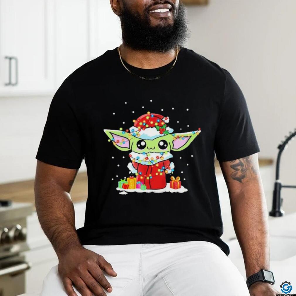 Cute Santa Baby Yoda Christmas Light 2023 Shirt Cute Santa Baby Yoda Christmas Light 2023 Shirt