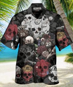 D20 And Skull Darkness Art Hawaiian Shirt