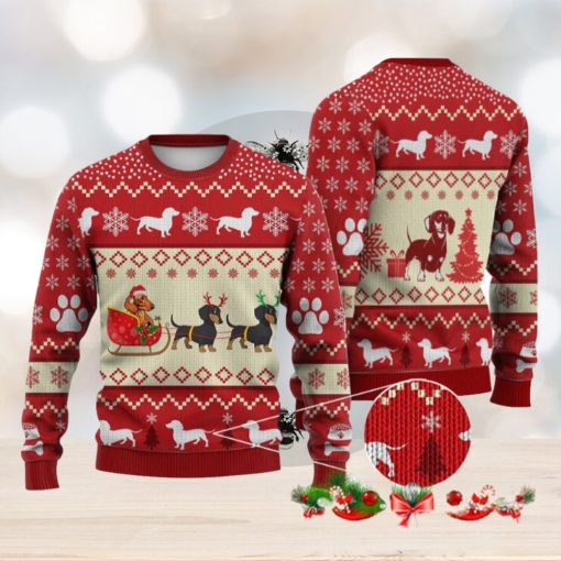 Dachshund Dog Reindeer Ugly Christmas Sweater Funny Gift For Men And Women Family Holidays