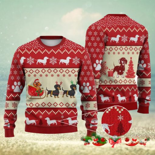 Dachshund Dog Reindeer Ugly Christmas Sweater Funny Gift For Men And Women Family Holidays