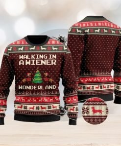 Dachshund Dog Walking In A Wiener Wonderland Ugly Christmas Sweater Funny Gift For Men And Women Family Holidays