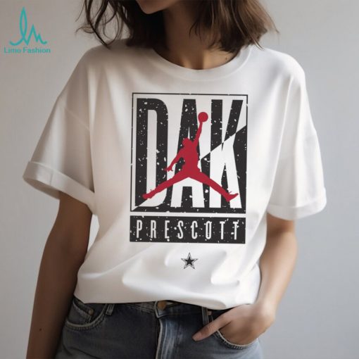 Dak Prescott Dallas Cowboys Jordan Brand Cut Box Graphic T Shirt   White