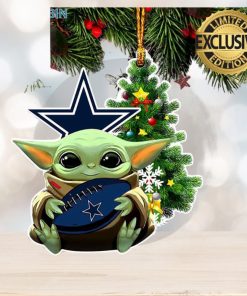 Dallas Cowboy Baby Yoda NFL Christmas Tree Decorations Ornament