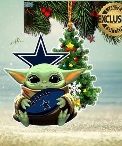 Dallas Cowboy Baby Yoda NFL Christmas Tree Decorations Ornament