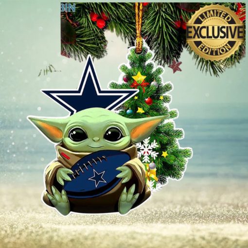 Dallas Cowboy Baby Yoda NFL Christmas Tree Decorations Ornament