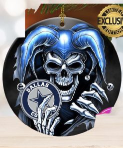 Dallas Cowboy NFL Skull Joker Xmas Gifts Personalized Christmas Tree Decorations Ornament