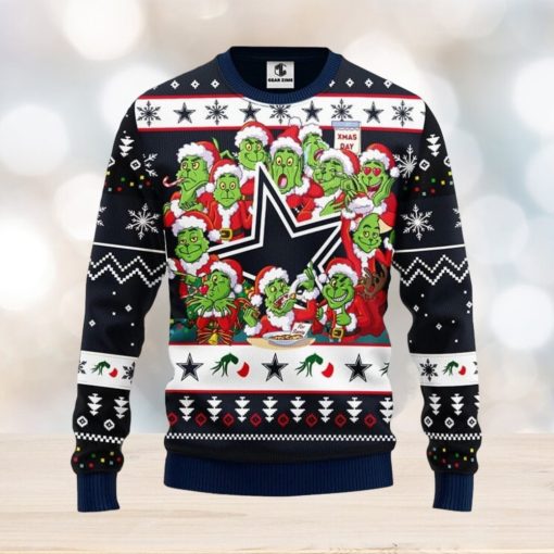 Dallas Cowboys 12 Grinch Xmas Day Xmas Ugly Christmas Sweater Best Christmas Gift Ideas